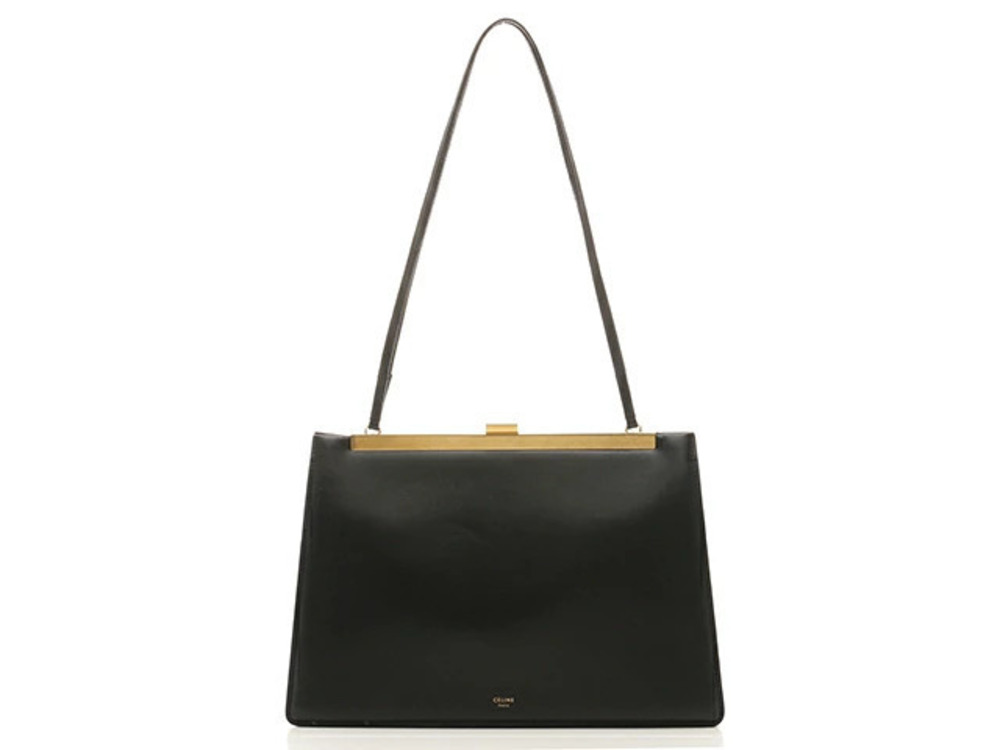 Celine Shoulder Bag Clasp Calf Leather